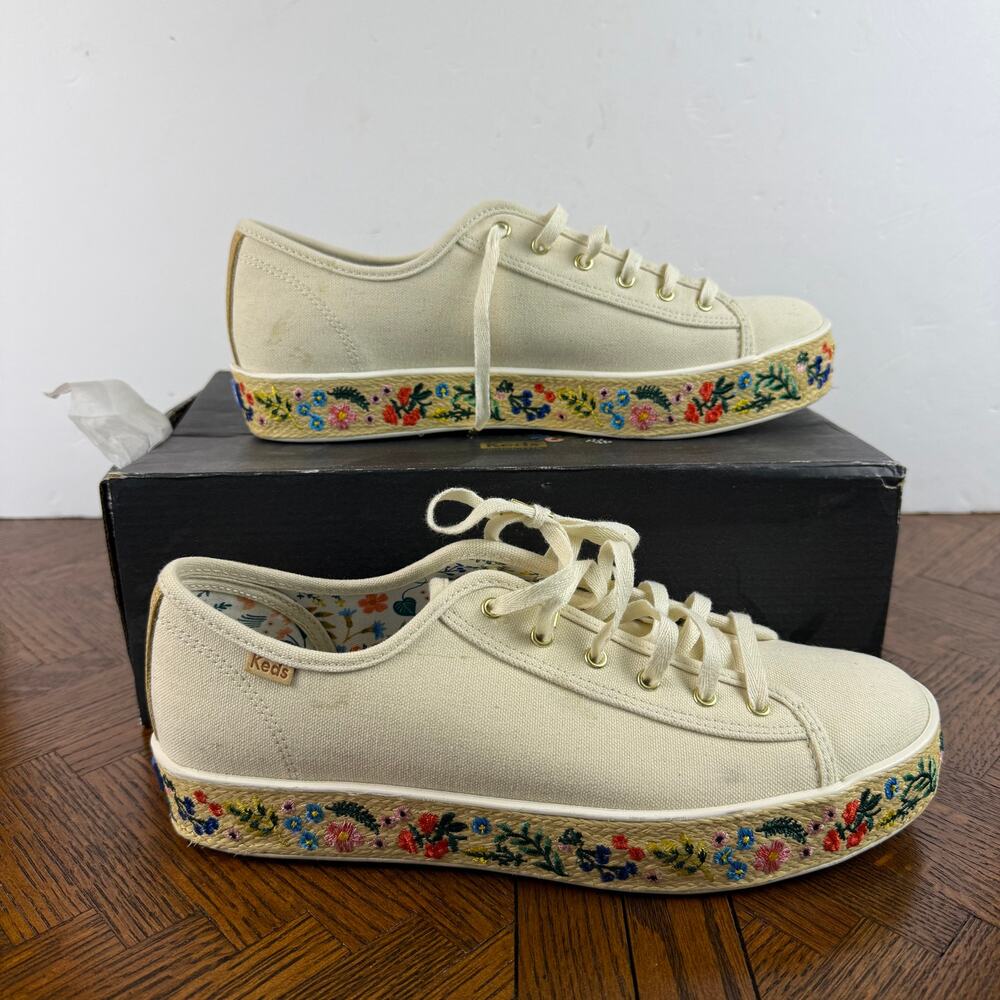 Keds x Rifle Paper Co. Triple Kick espadrille sneakers 9 1/2